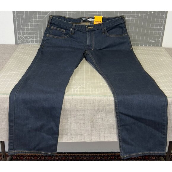 Carhartt Men's 5-Pocket Tapered Slim Fit Jeans 36x30 Dark Denim NEW NWT~~ - Picture 5 of 8